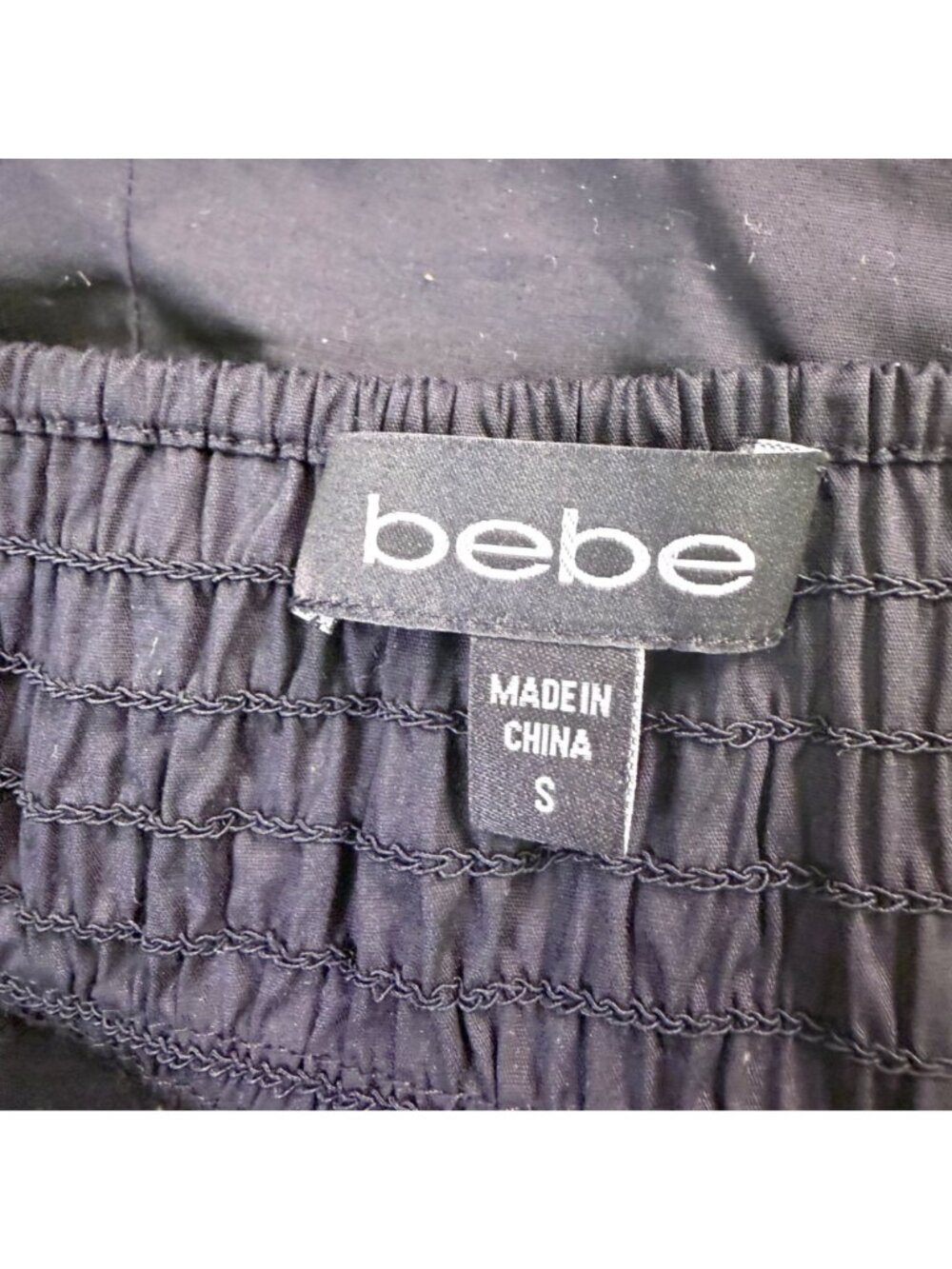 Bebe Womens Black Button-Down Sleeveless Ruffle Blouse Size S - Picture 5 of 6